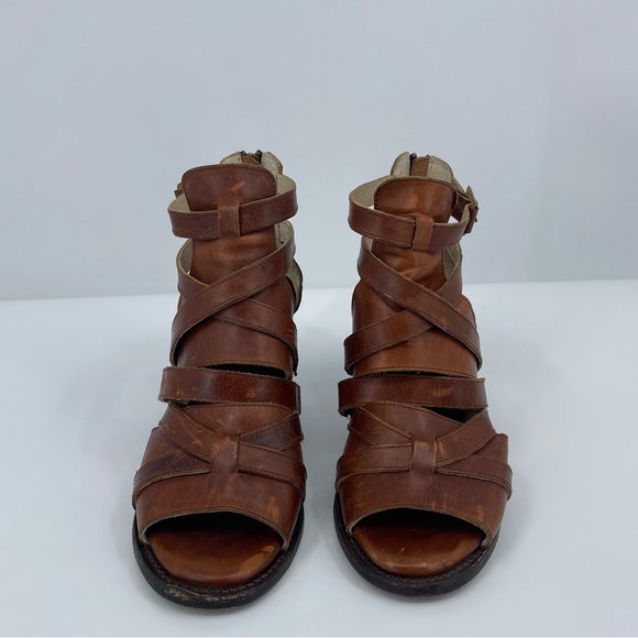 Freebird Claw Cognac Heeled Sandals Size 9 - Picture 4 of 10